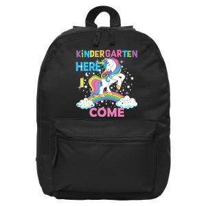 Unicorn Kindergarten Here I come School Kindergarten Girl 16 in Basic Backpack