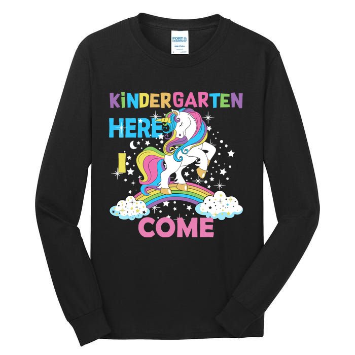 Unicorn Kindergarten Here I come School Kindergarten Girl Tall Long Sleeve T-Shirt