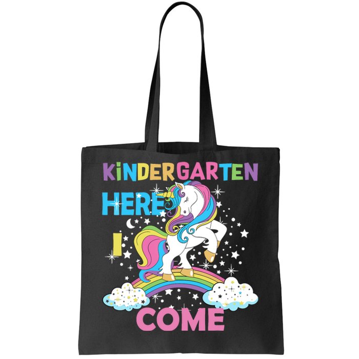 Unicorn Kindergarten Here I come School Kindergarten Girl Tote Bag