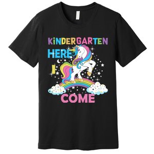 Unicorn Kindergarten Here I come School Kindergarten Girl Premium T-Shirt