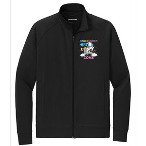 Unicorn Kindergarten Here I come School Kindergarten Girl Stretch Full-Zip Cadet Jacket