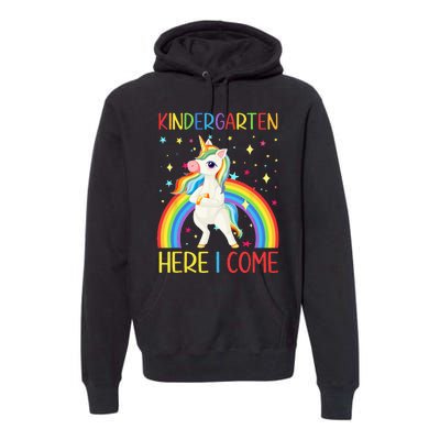 Unicorn Kindergarten Here I Come School Girl Back To School Premium Hoodie