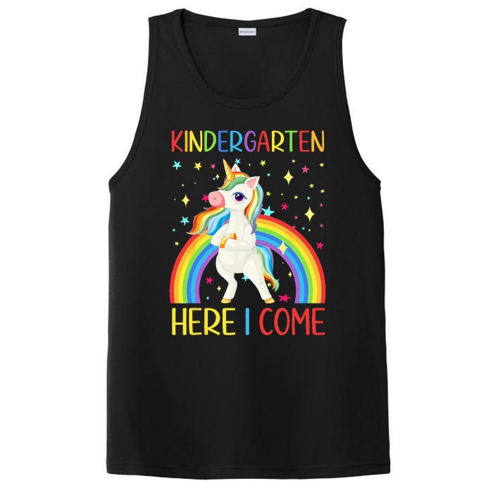 Unicorn Kindergarten Here I Come School Girl Back To School PosiCharge Competitor Tank