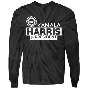 Uaw Kamala Harris For President Tie-Dye Long Sleeve Shirt