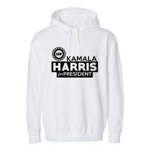 Uaw Kamala Harris For President Garment-Dyed Fleece Hoodie