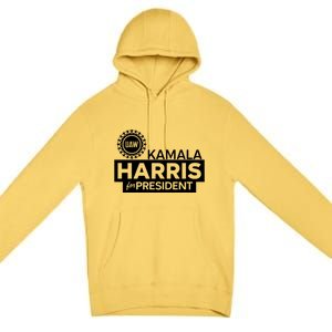 Uaw Kamala Harris For President 2024 Premium Pullover Hoodie