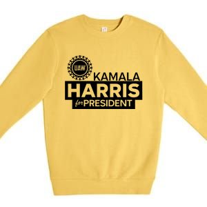 Uaw Kamala Harris For President 2024 Premium Crewneck Sweatshirt