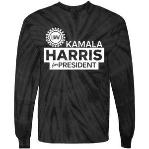 Uaw Kamala Harris For President 2024 Tie-Dye Long Sleeve Shirt