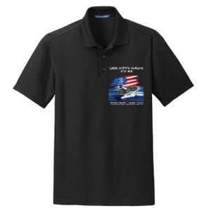 USS Kitty Hawk CV 63 Aircraft Carrier Veteran USA Flag Xmas Dry Zone Grid Polo