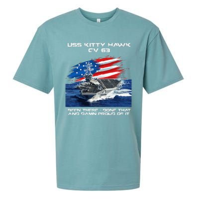 USS Kitty Hawk CV 63 Aircraft Carrier Veteran USA Flag Xmas Sueded Cloud Jersey T-Shirt