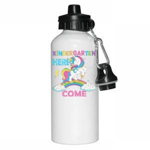 Unicorn Kindergarten Here I Come School Kindergarten Aluminum Water Bottle