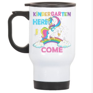 Unicorn Kindergarten Here I Come School Kindergarten Stainless Steel Travel Mug