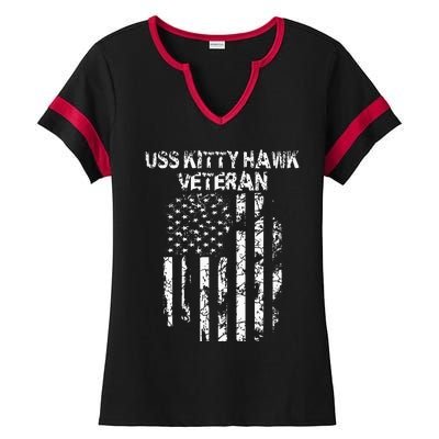 Uss Kitty Hawk Veteran Ladies Halftime Notch Neck Tee