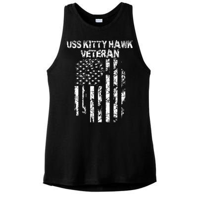 Uss Kitty Hawk Veteran Ladies PosiCharge Tri-Blend Wicking Tank