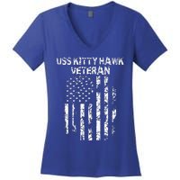 Uss Kitty Hawk Veteran Women's V-Neck T-Shirt