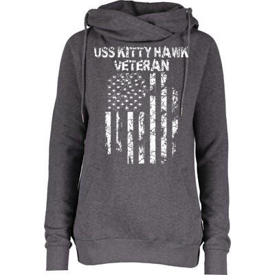 Uss Kitty Hawk Veteran Womens Funnel Neck Pullover Hood