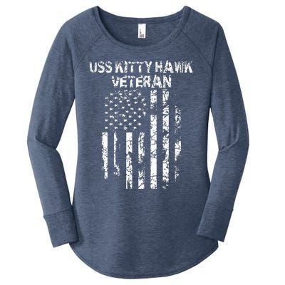 Uss Kitty Hawk Veteran Women's Perfect Tri Tunic Long Sleeve Shirt