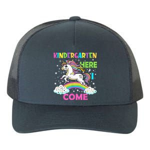 Unicorn Kindergarten Here I Come School Kindergarten Girl Yupoong Adult 5-Panel Trucker Hat