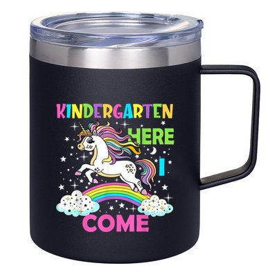 Unicorn Kindergarten Here I Come School Kindergarten Girl 12oz Stainless Steel Coffee Mug