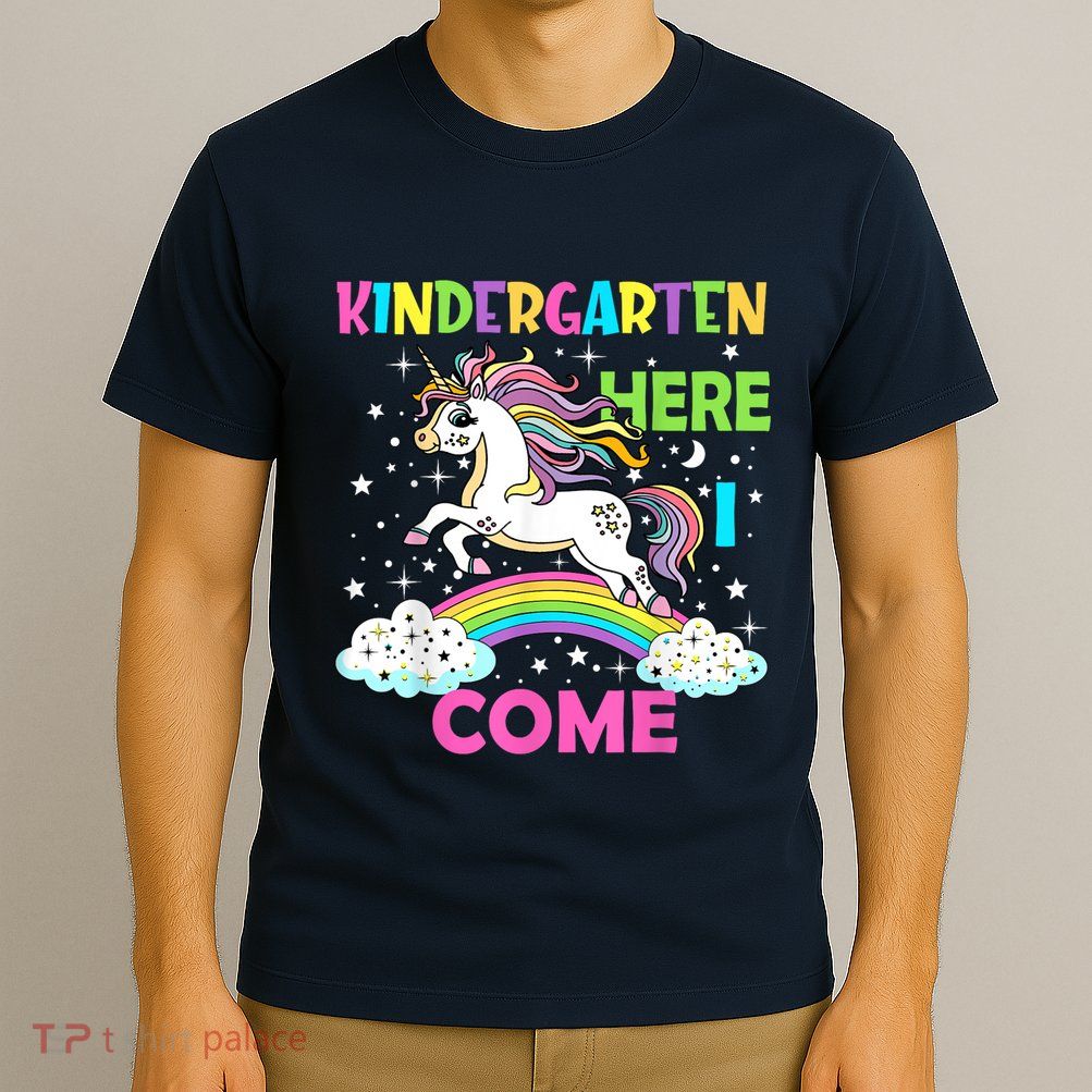 Unicorn Kindergarten Here I Come School Kindergarten Girl T-Shirt