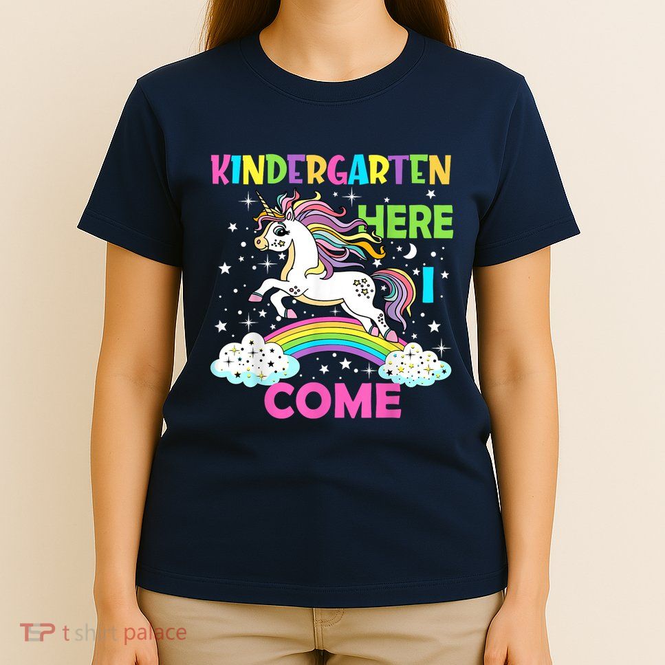 Unicorn Kindergarten Here I Come School Kindergarten Girl T-Shirt