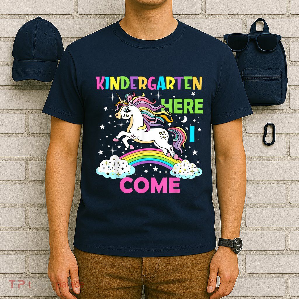 Unicorn Kindergarten Here I Come School Kindergarten Girl T-Shirt
