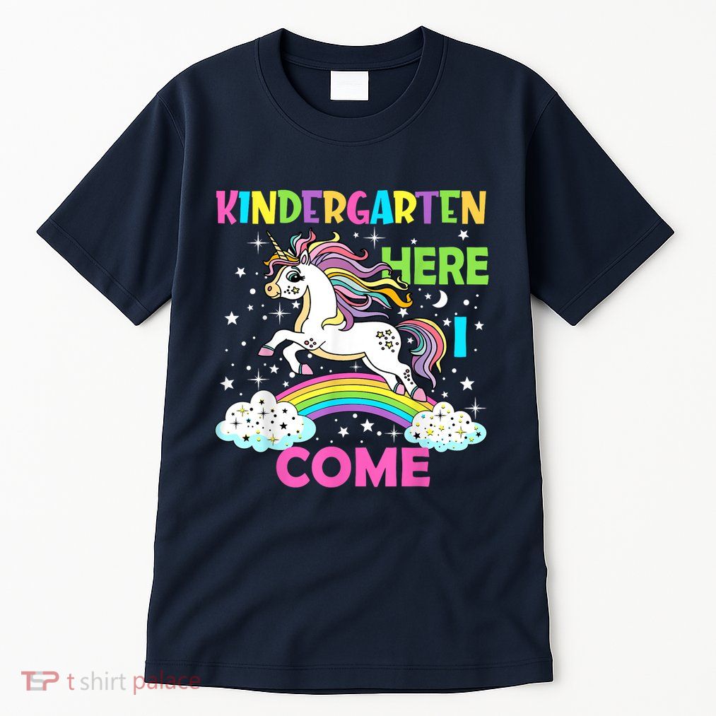 Unicorn Kindergarten Here I Come School Kindergarten Girl Tall T-Shirt