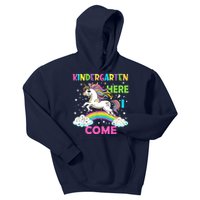 Unicorn Kindergarten Here I Come School Kindergarten Girl Kids Hoodie