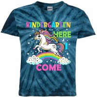 Unicorn Kindergarten Here I Come School Kindergarten Girl Kids Tie-Dye T-Shirt