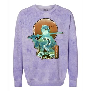 Ukiyo Breath Of Water Samurai Colorblast Crewneck Sweatshirt