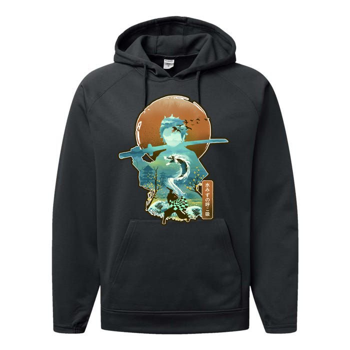 Ukiyo Breath Of Water Samurai Performance Fleece Hoodie