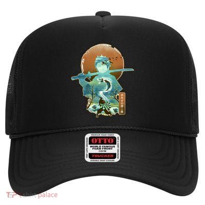 Ukiyo Breath Of Water Samurai High Crown Mesh Back Trucker Hat