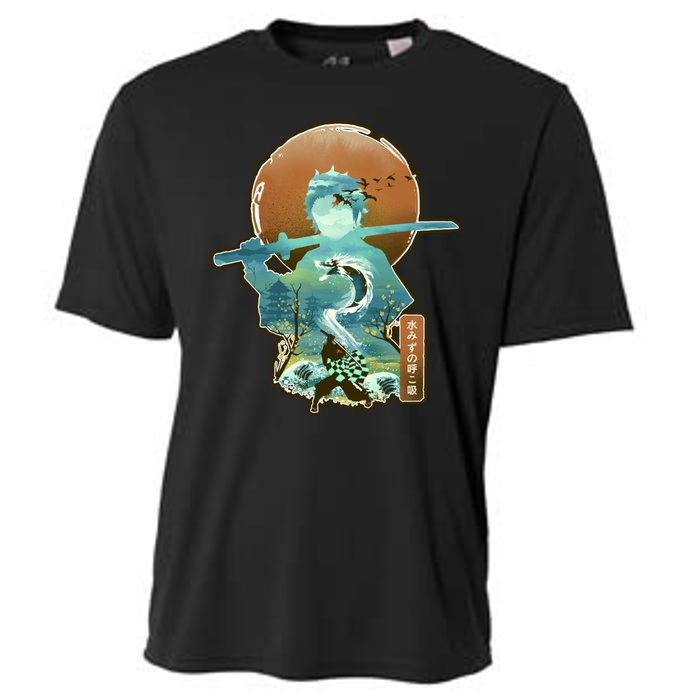 Ukiyo Breath Of Water Samurai Cooling Performance Crew T-Shirt