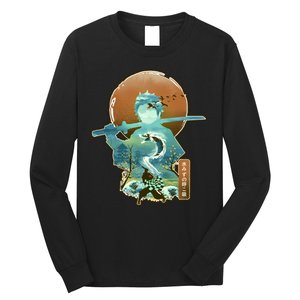 Ukiyo Breath Of Water Samurai Long Sleeve Shirt