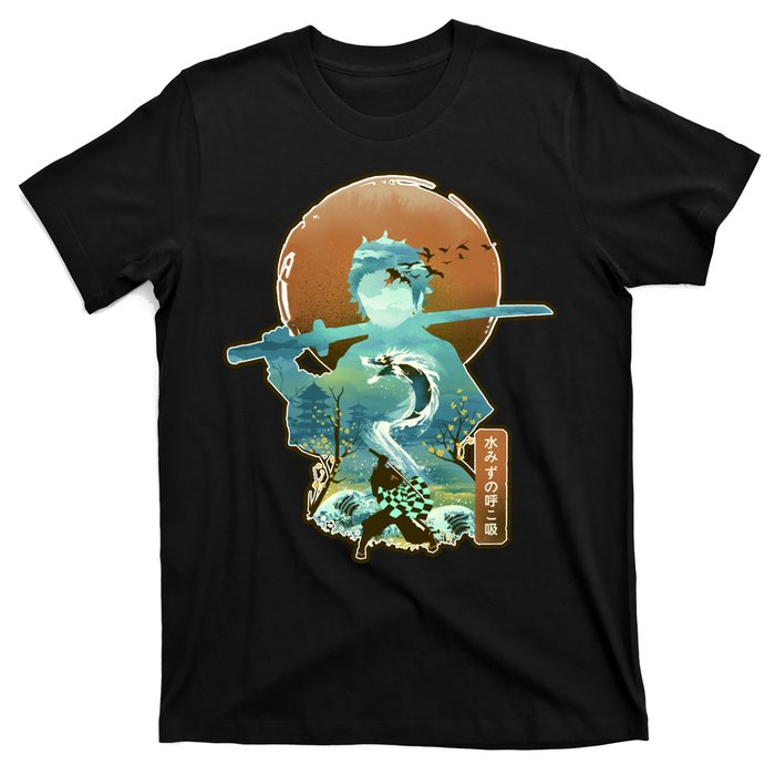 Ukiyo Breath Of Water Samurai T-Shirt