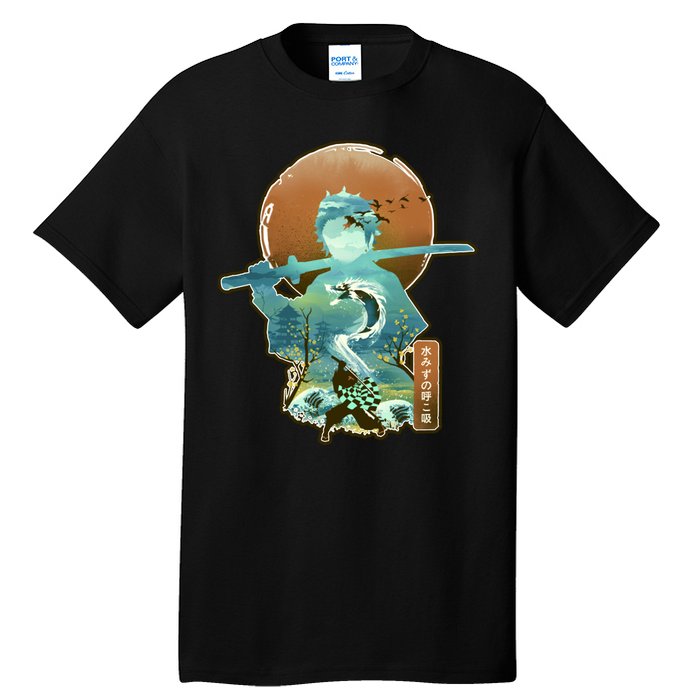 Ukiyo Breath Of Water Samurai Tall T-Shirt