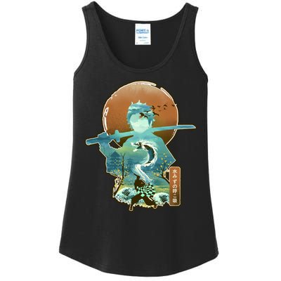 Ukiyo Breath Of Water Samurai Ladies Essential Tank