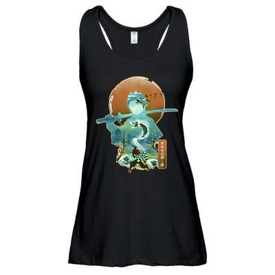 Ukiyo Breath Of Water Samurai Ladies Essential Flowy Tank