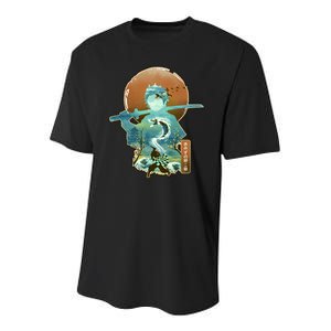 Ukiyo Breath Of Water Samurai Youth Performance Sprint T-Shirt