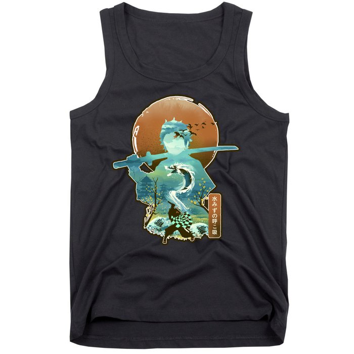 Ukiyo Breath Of Water Samurai Tank Top