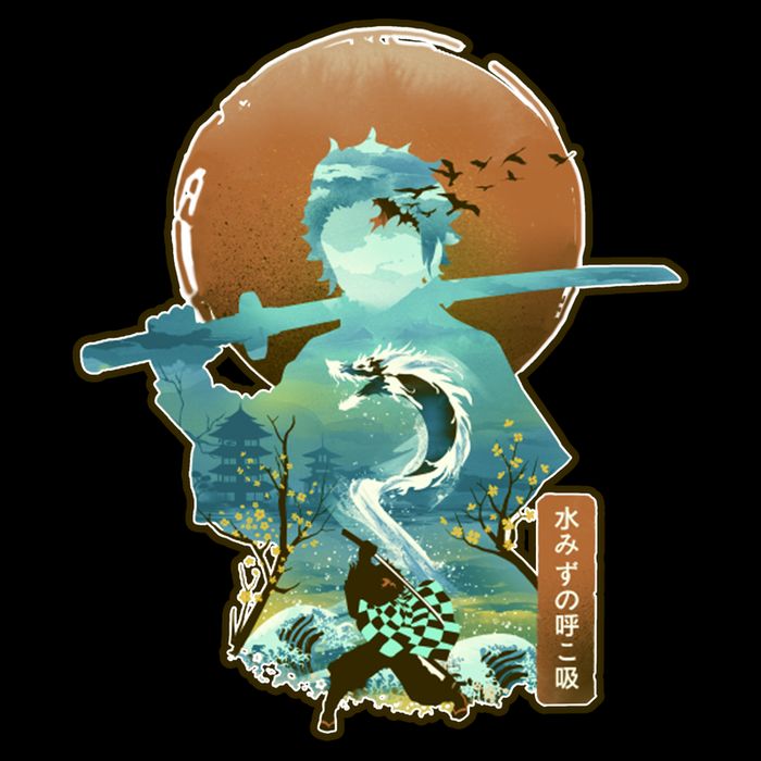 Ukiyo Breath Of Water Samurai Tank Top