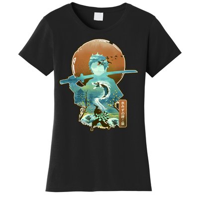 Ukiyo Breath Of Water Samurai Women's T-Shirt