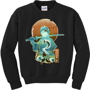 Ukiyo Breath Of Water Samurai Kids Sweatshirt