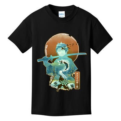 Ukiyo Breath Of Water Samurai Kids T-Shirt