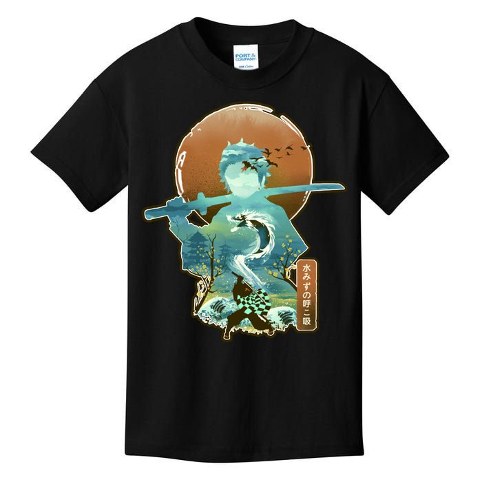 Ukiyo Breath Of Water Samurai Kids T-Shirt