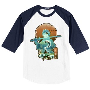 Ukiyo Breath Of Water Samurai Baseball Sleeve Shirt