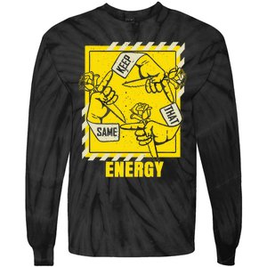 Universitygold Keep That Same Energy Varsitygold Color Tie-Dye Long Sleeve Shirt