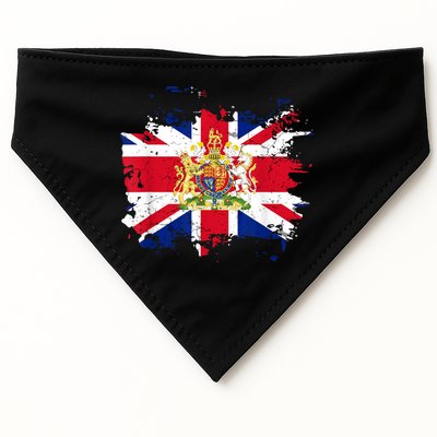 United Kingdom UK Great Britain British Flag Coat Of Arms USA-Made Doggie Bandana