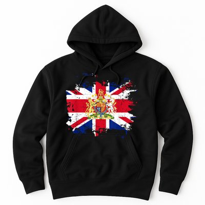 United Kingdom UK Great Britain British Flag Coat Of Arms Hoodie