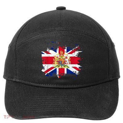 United Kingdom UK Great Britain British Flag Coat Of Arms 7-Panel Snapback Hat